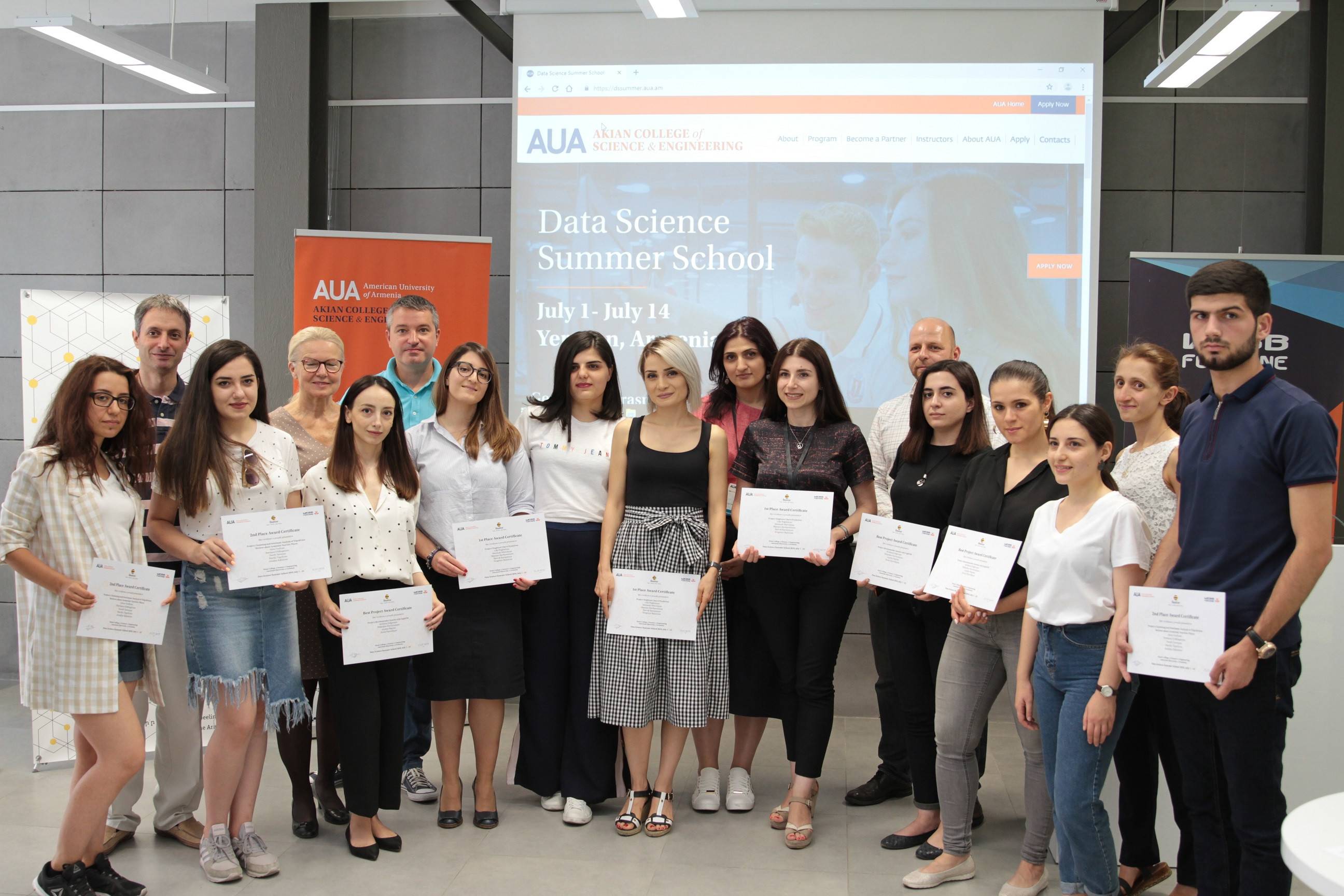 The AUA summed up "Data Science Summer School", organized with the support of Beeline