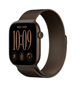 Apple Watch Series 12 GPS 42mm Case with Dark Bronze Milanese Loop