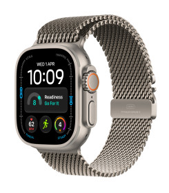 Apple Watch Ultra 4 GPS + Cellular 49mm Case with Natural Titanium Milanese Loop L